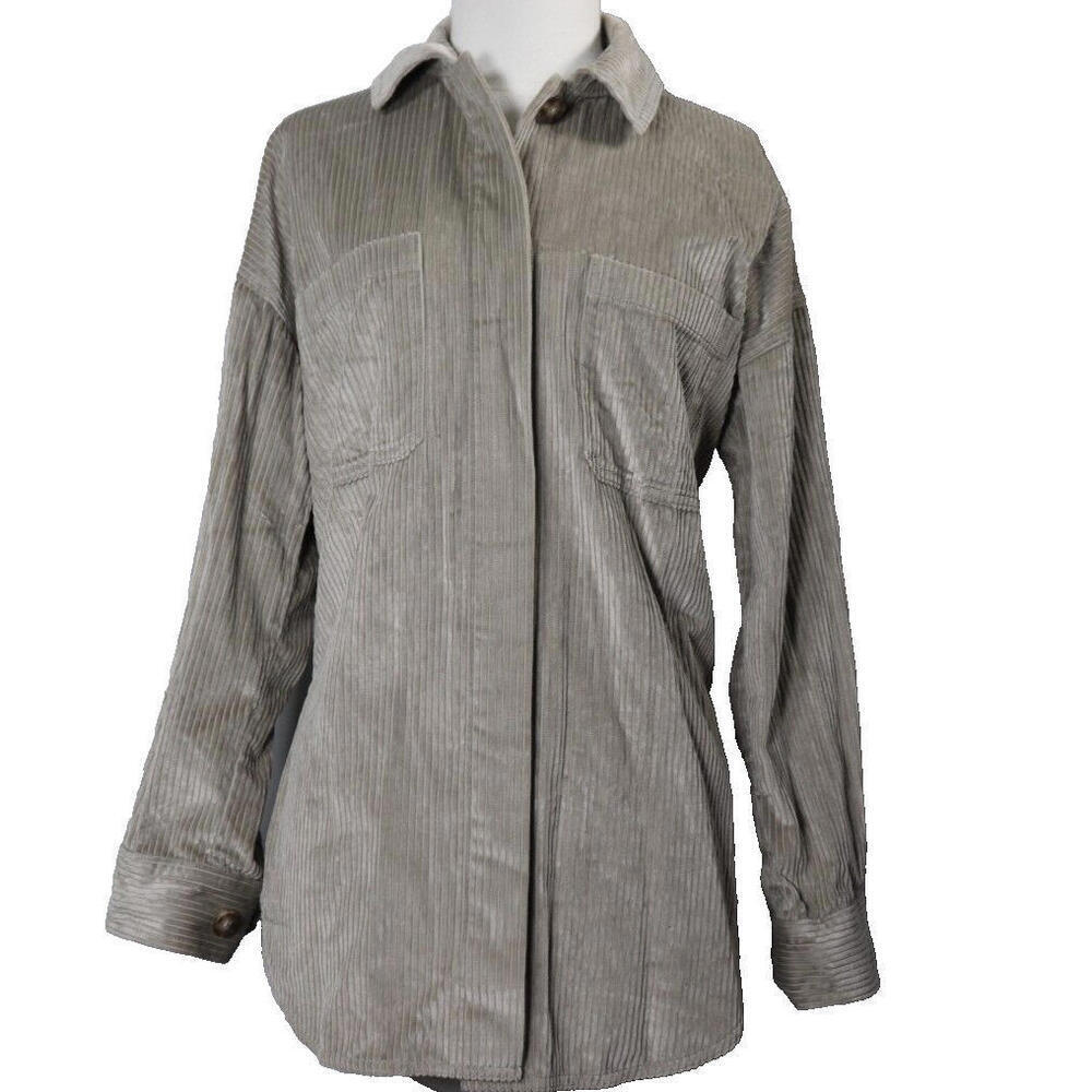 Aritzia The Group Babaton Womens XS Brown Graydon Jacket Corduroy Button Up Coat